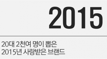 2015년 20대가 가장 사랑한 TOP브랜드