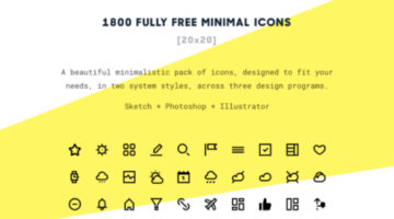 돋보이는 디자인을 위한 1800개의 미니멀 아이콘 세트