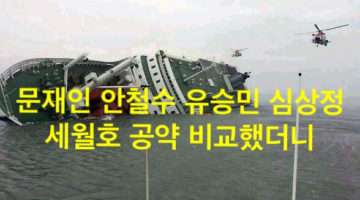 세월호 참사를 대하는 대선후보 4명의 확연한 입장 차이