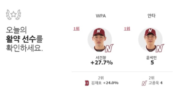 야구 기록 WPA는 도대체 무엇인가