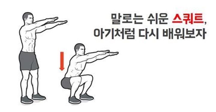 아기처럼 배우자, 스쿼트의 기본