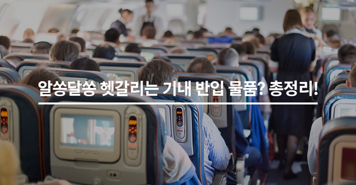 알쏭달쏭 헷갈리는 기내 반입 물품 총정리