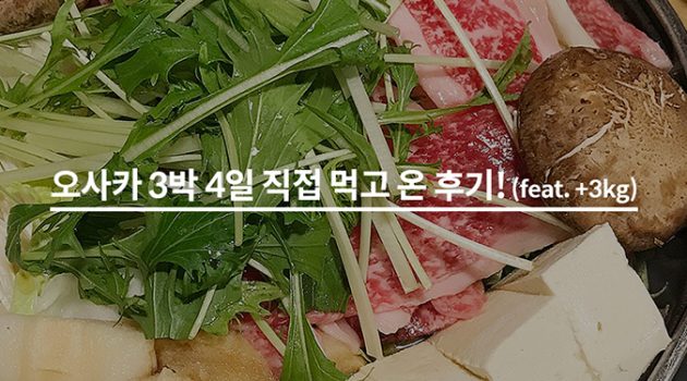 오사카 3박 4일, 직접 먹고 3kg 찌워 온 후기!