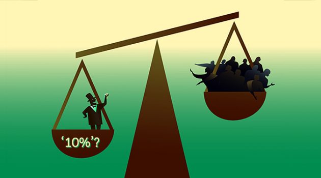 한국의 불평등, 상위 1%보다 상위 10%가 더 심하다