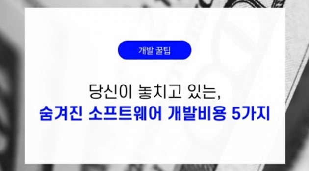 당신이 놓친, 숨겨진 소프트웨어 개발 비용 5가지